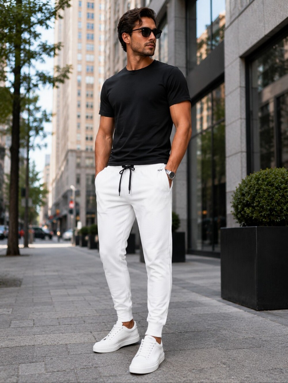 Armani Jeans White Jogger Sweatpants Men’s XXL